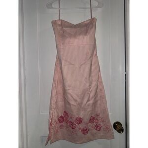 Pinstripe Y2K Corset Dress